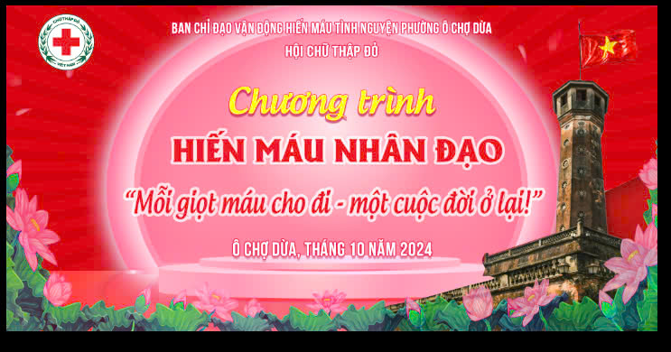 Phường Ô Chợ Dừa tổ chức chương trình hiến máu nhân đạo 